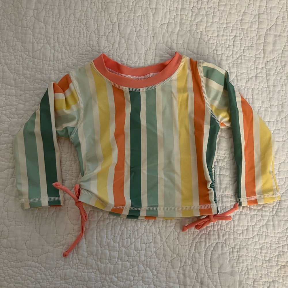 3 piece Ruffle Butts girls swimsuit.